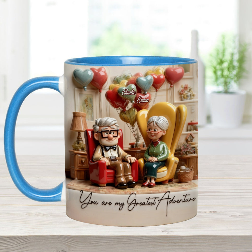 You Are My Greatest Adventure - Personalized Couple Accent Mug & Coaster