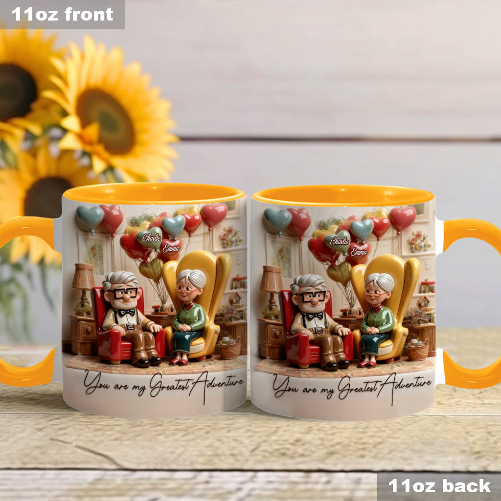 You Are My Greatest Adventure - Personalized Couple Accent Mug & Coaster