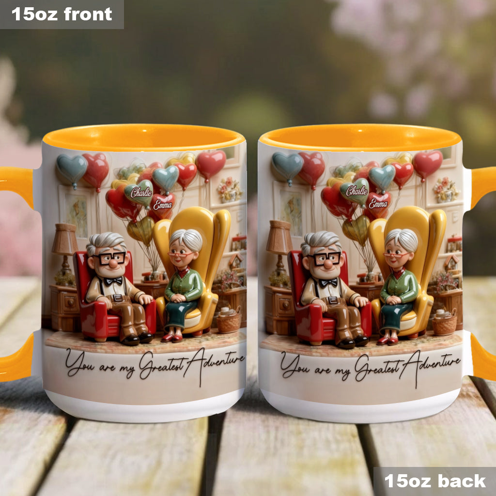You Are My Greatest Adventure - Personalized Couple Accent Mug & Coaster