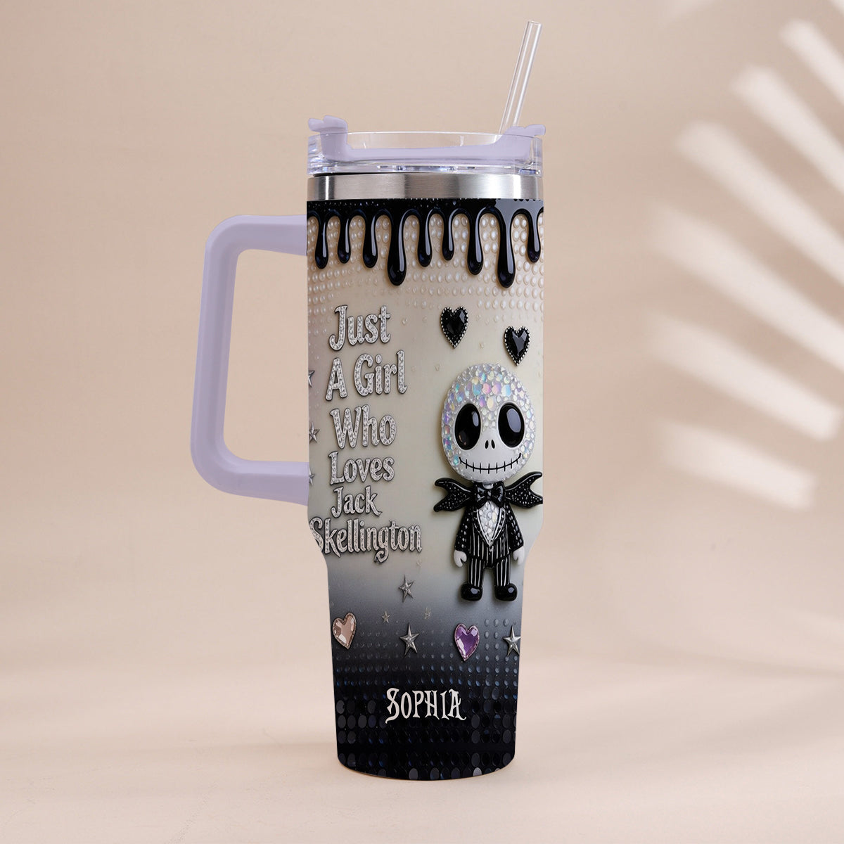 Just A Girl Who Loves Nightmare - Personalized Nightmare Tumbler With Handle