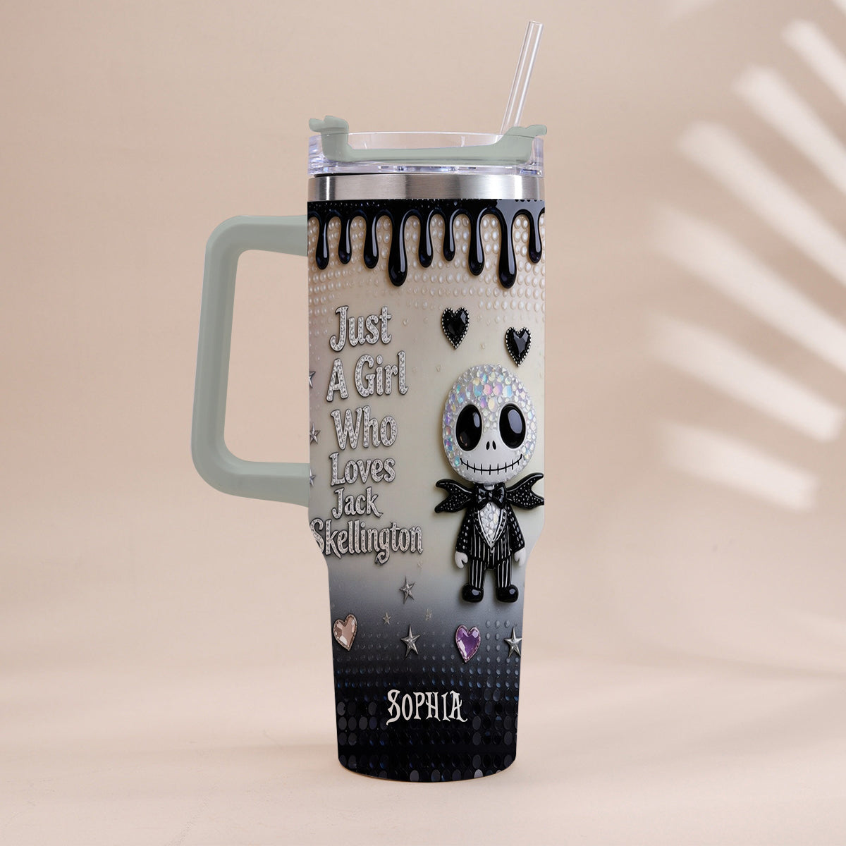 Just A Girl Who Loves Nightmare - Personalized Nightmare Tumbler With Handle