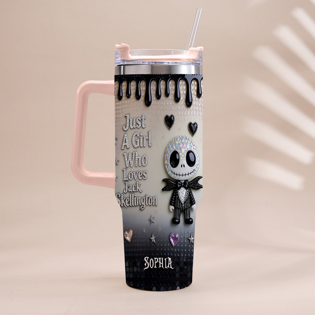 Just A Girl Who Loves Nightmare - Personalized Nightmare Tumbler With Handle