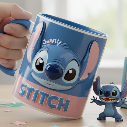 Blue Ohana - Personalized Ohana Accent Mug & Coaster