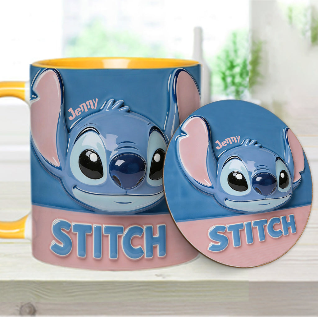 Blue Ohana - Personalized Ohana Accent Mug & Coaster