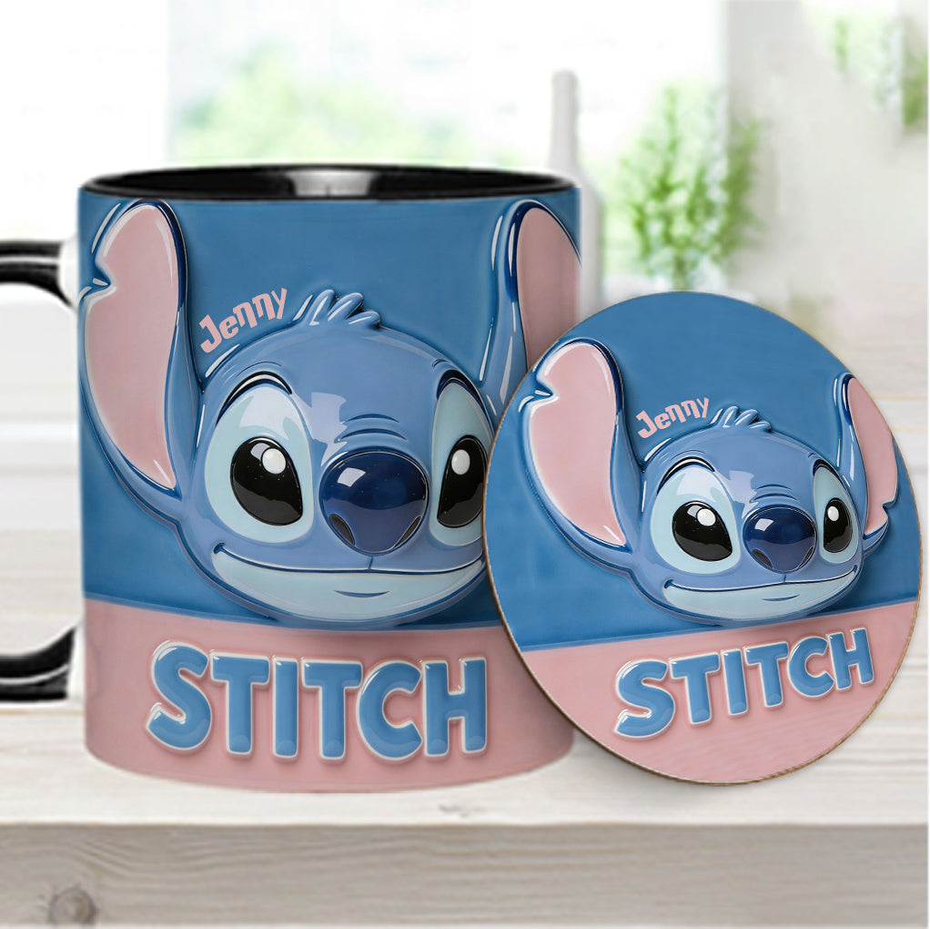 Blue Ohana - Personalized Ohana Accent Mug & Coaster