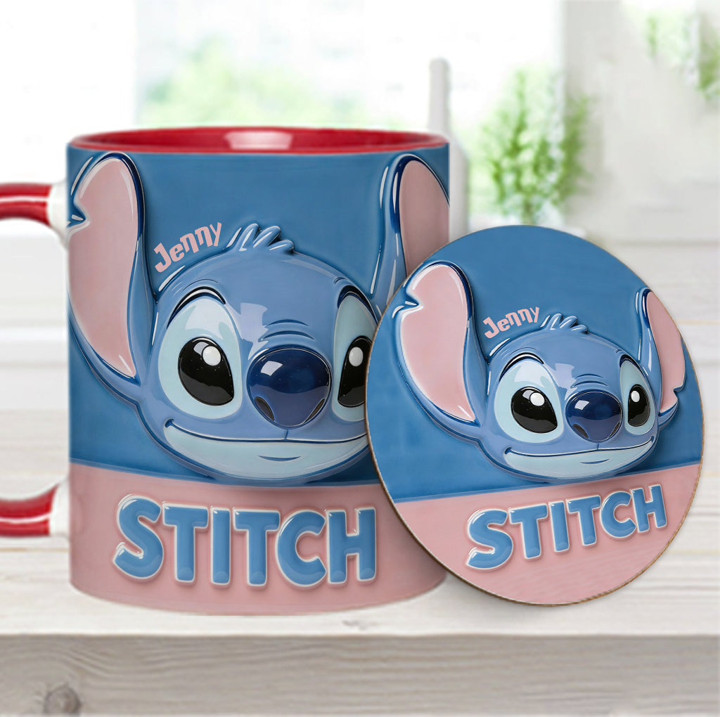 Blue Ohana - Personalized Ohana Accent Mug & Coaster