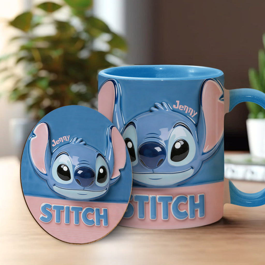 Blue Ohana - Personalized Ohana Accent Mug & Coaster