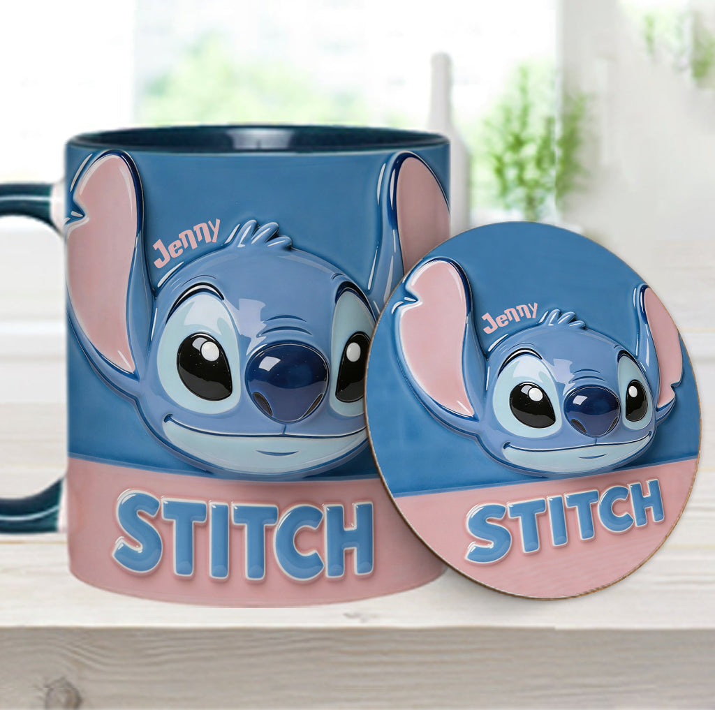 Blue Ohana - Personalized Ohana Accent Mug & Coaster