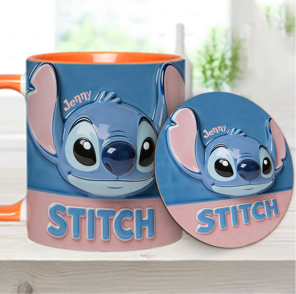 Blue Ohana - Personalized Ohana Accent Mug & Coaster