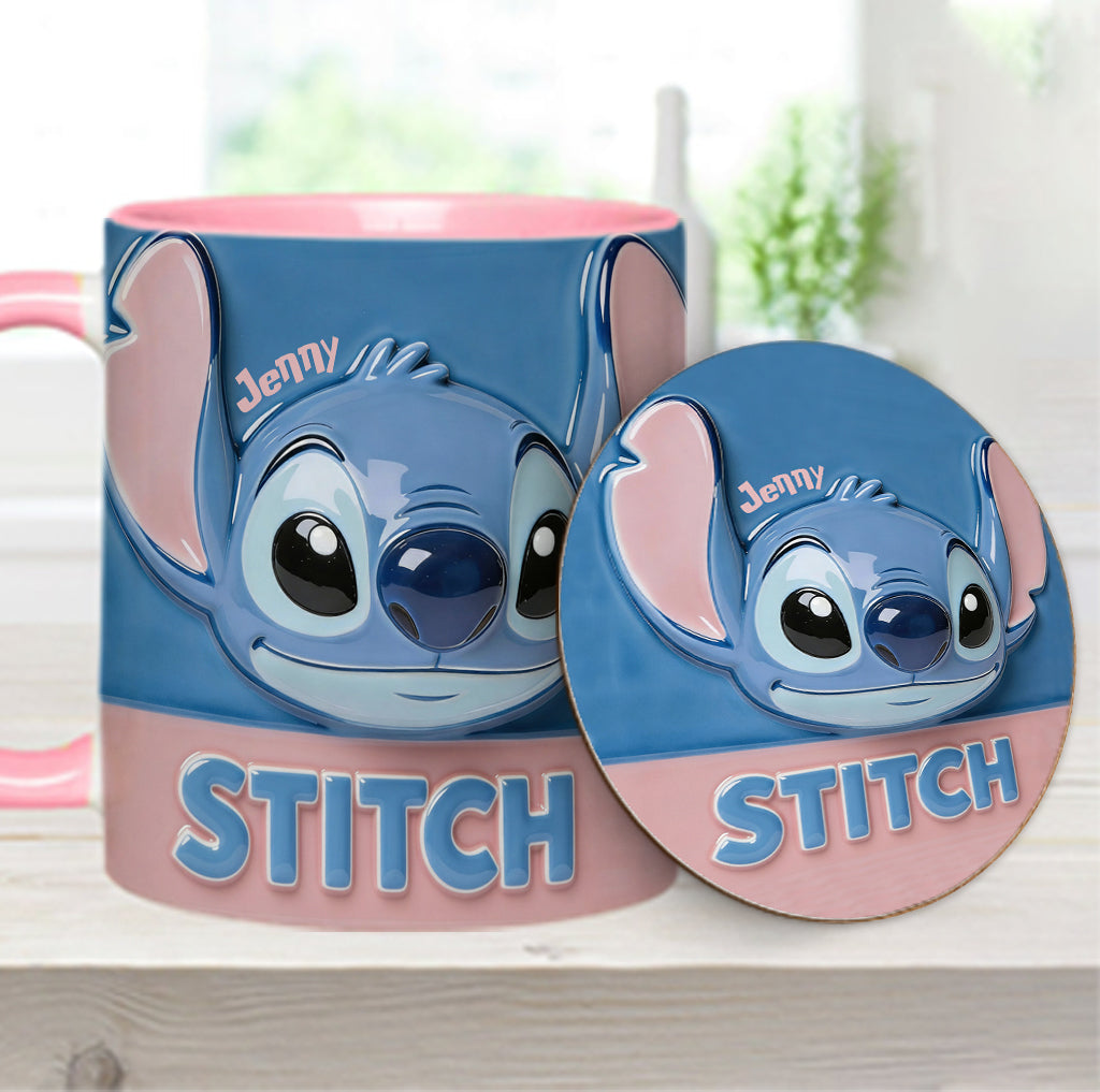 Blue Ohana - Personalized Ohana Accent Mug & Coaster