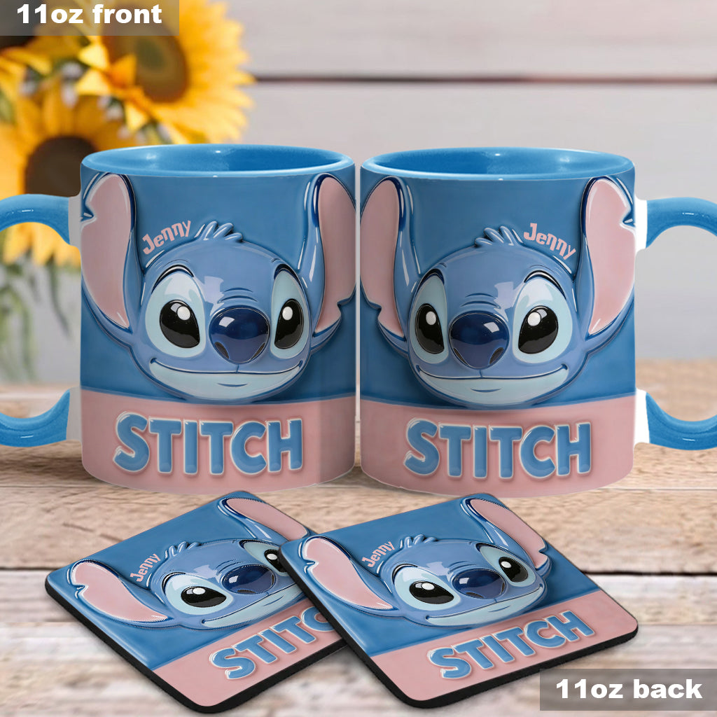 Blue Ohana - Personalized Ohana Accent Mug & Coaster