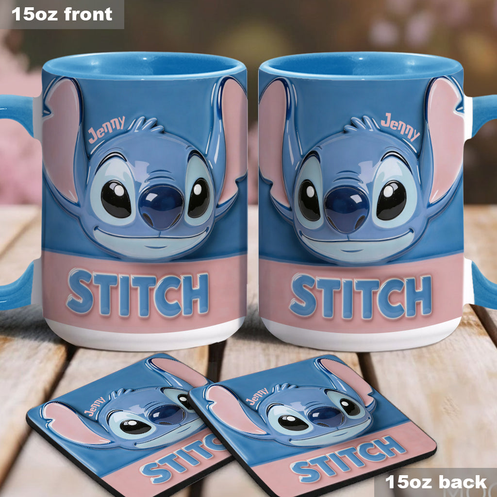 Blue Ohana - Personalized Ohana Accent Mug & Coaster