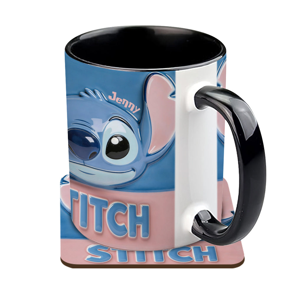 Blue Ohana - Personalized Ohana Accent Mug & Coaster