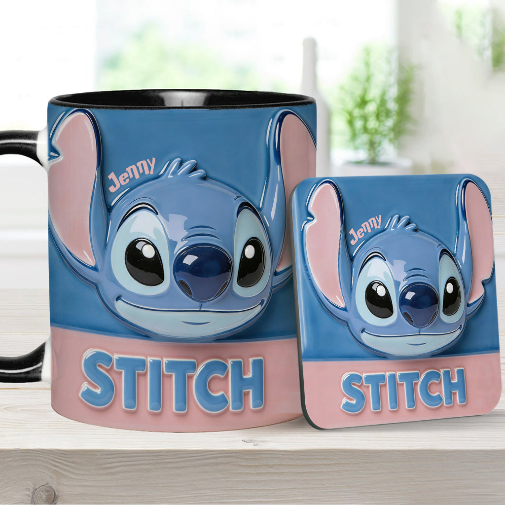 Blue Ohana - Personalized Ohana Accent Mug & Coaster