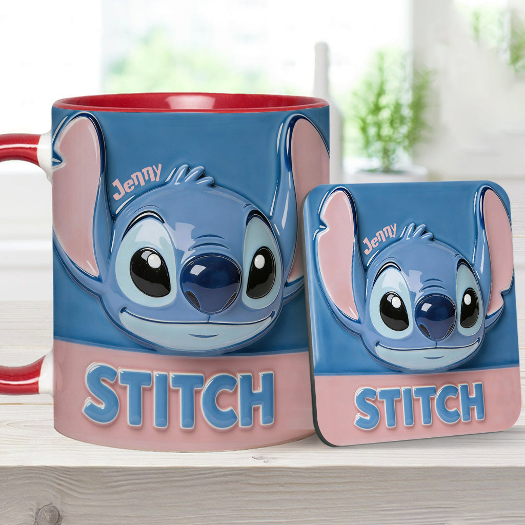Blue Ohana - Personalized Ohana Accent Mug & Coaster