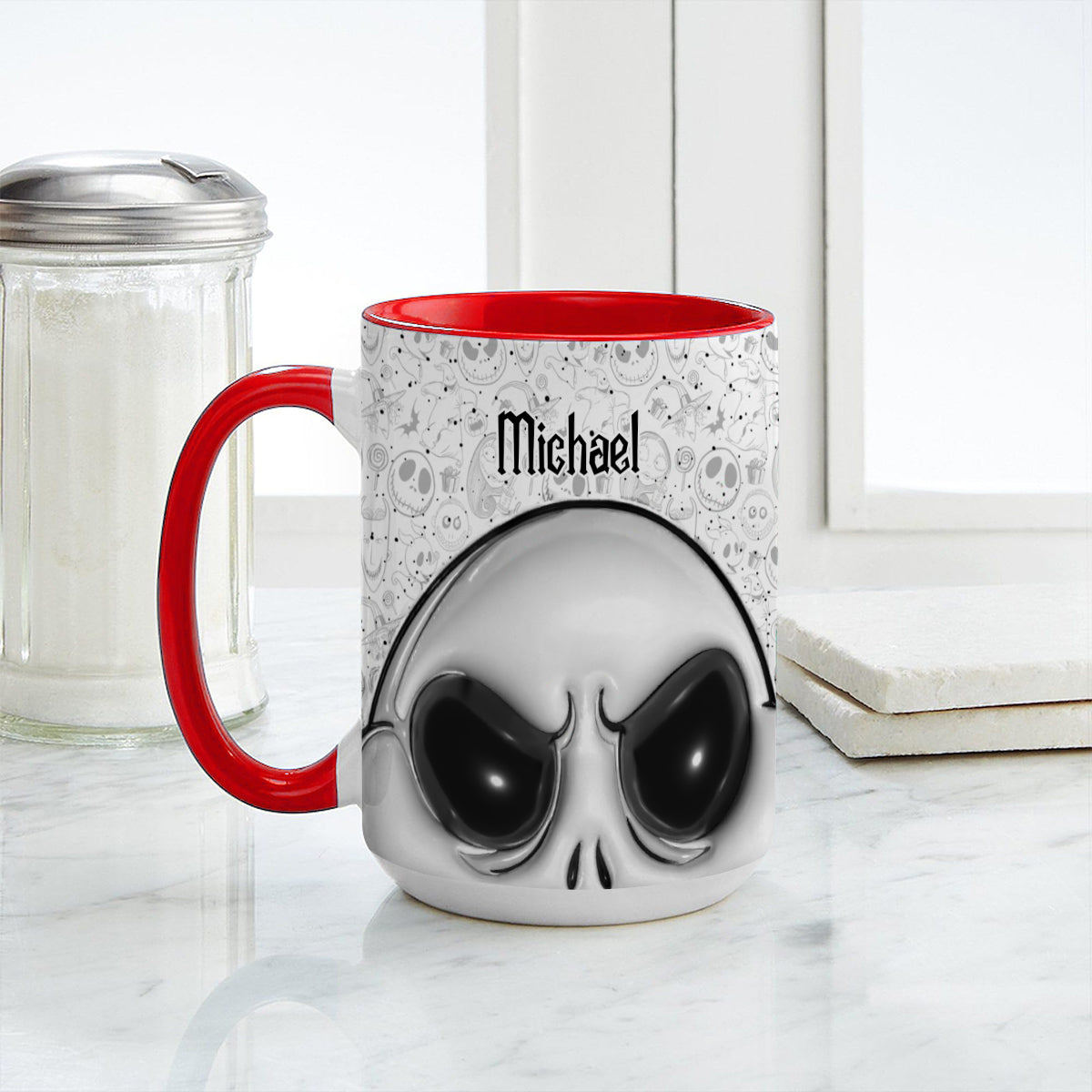Jack The Nightmare - Personalized Nightmare Bottom Printed Accent Mug