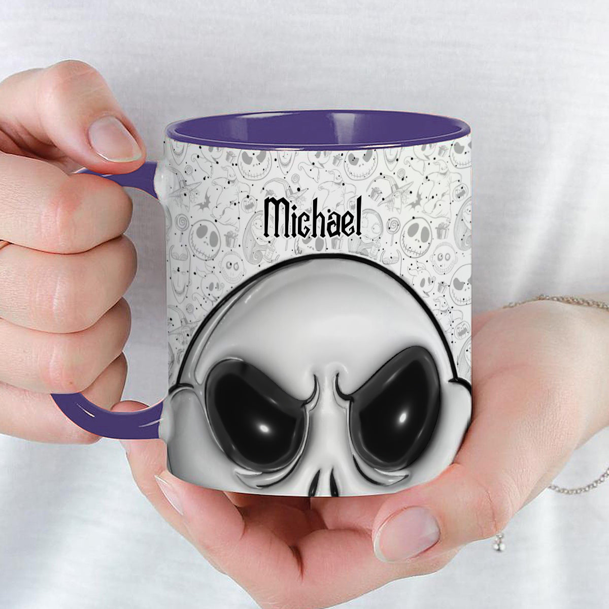 Jack The Nightmare - Personalized Nightmare Bottom Printed Accent Mug