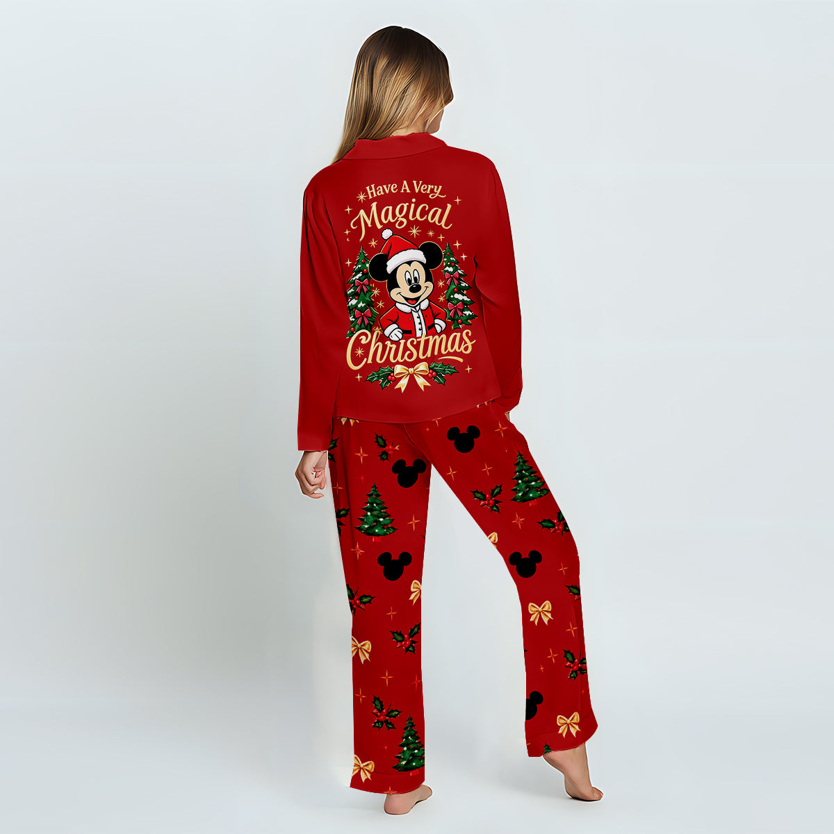 Have A Very Magical Christmas - Personalized Mouse Button Down Pajamas