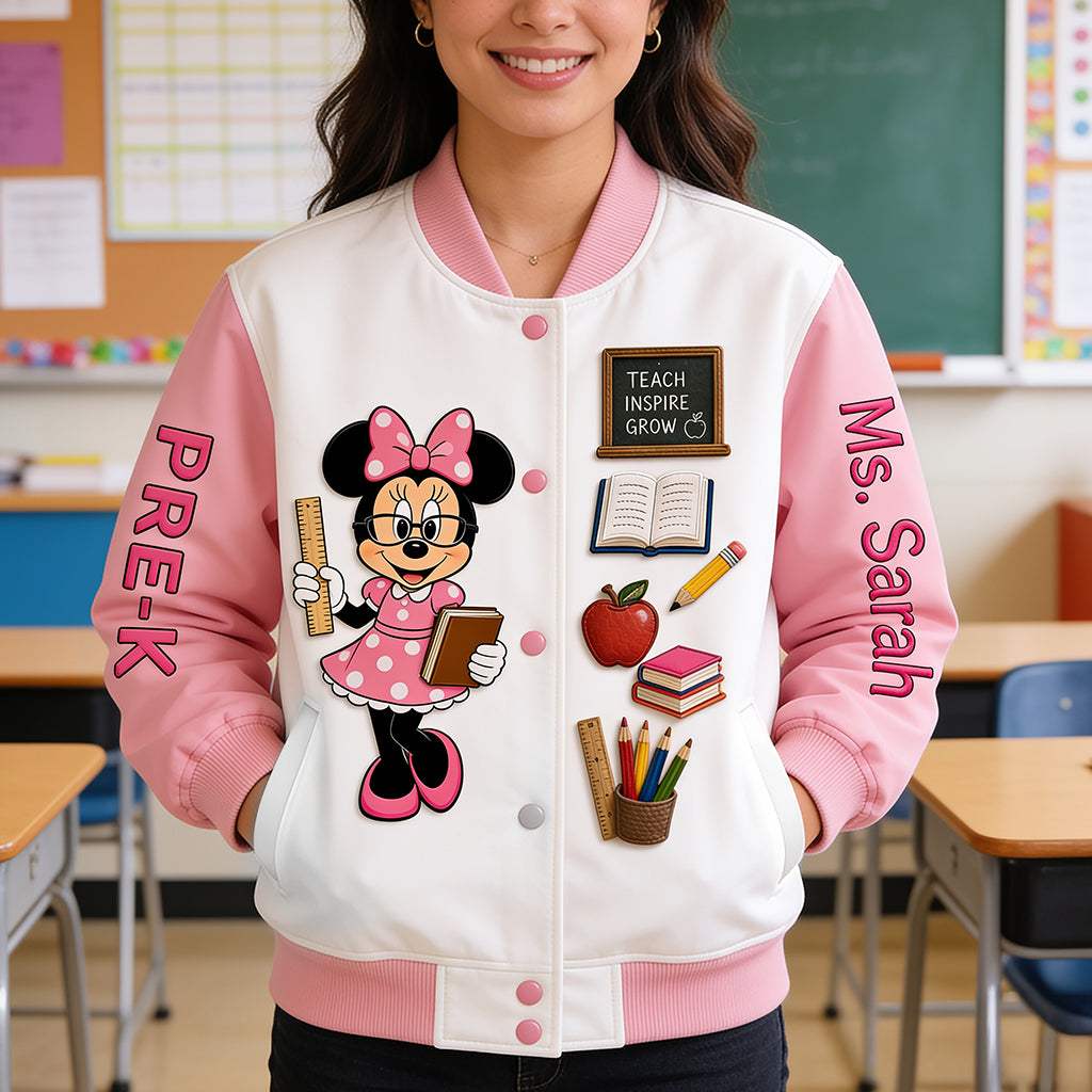 Teacher Gift - Personalized Mouse Varsity Jacket