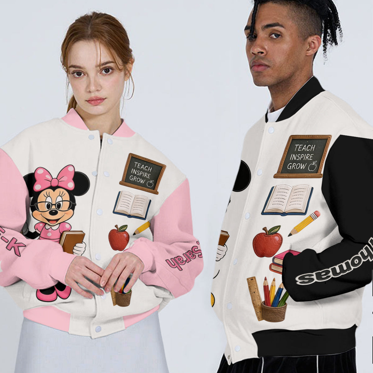 Teacher Gift - Personalized Mouse Varsity Jacket