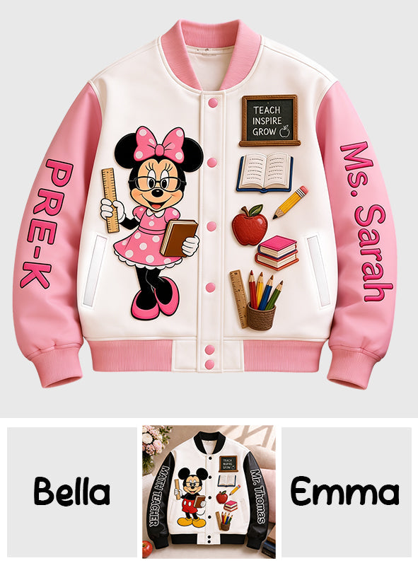 Teacher Gift - Personalized Mouse Varsity Jacket