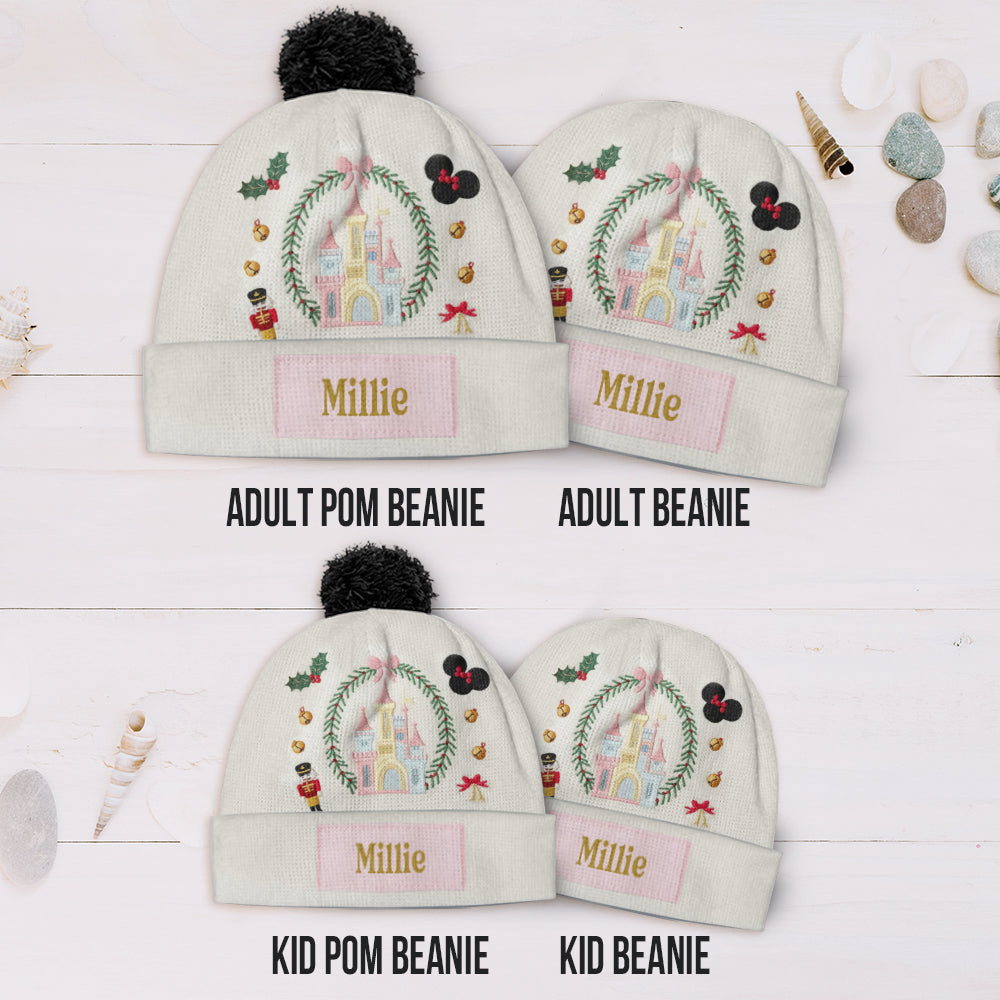Magical Christmas Castle - Personalized Kid Beanie Hat