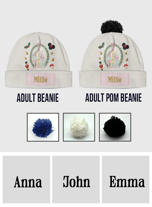 Magical Christmas Castle - Personalized Kid Beanie Hat