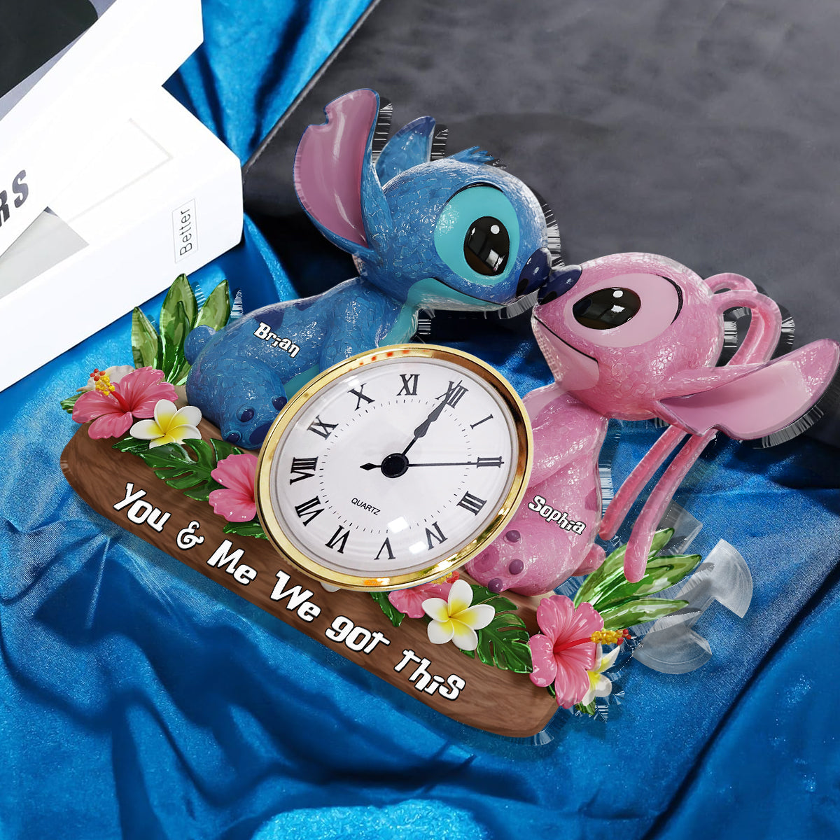 Ohana Time - Personalized Ohana Acrylic Clock Plaque