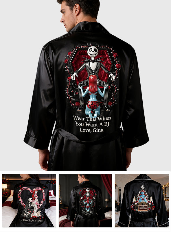 Till Death Do Us Part - Personalized Nightmare Satin Robe