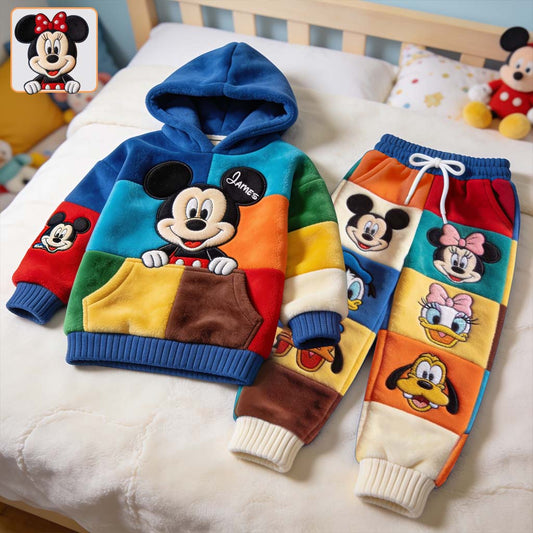 Retro Mouse & Friends - Personalized Mouse Kid Hoodie & Kid Jogger Sweatpants