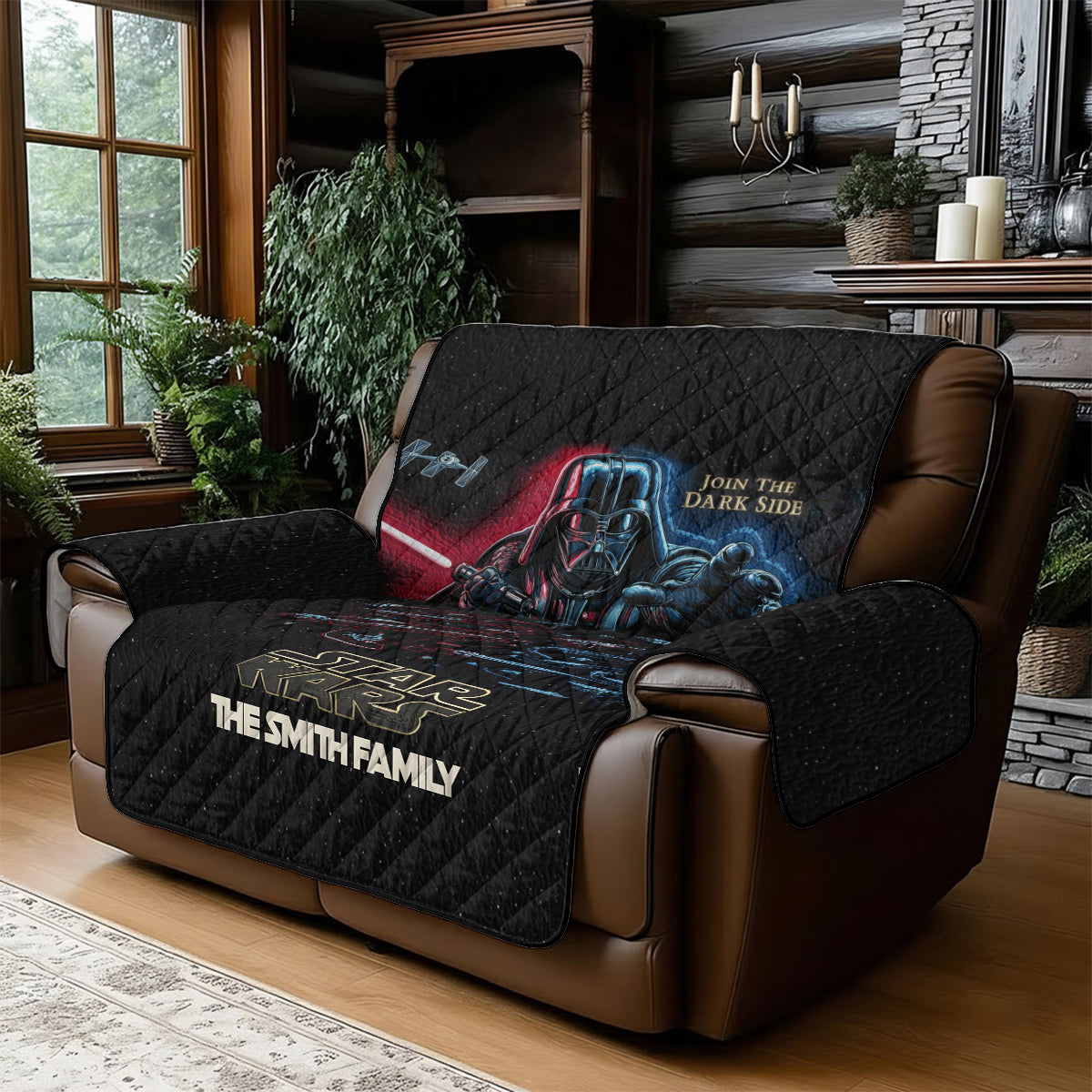 Join The Dark Side - Personalized The Force Quilted Sofa/Couch Cover