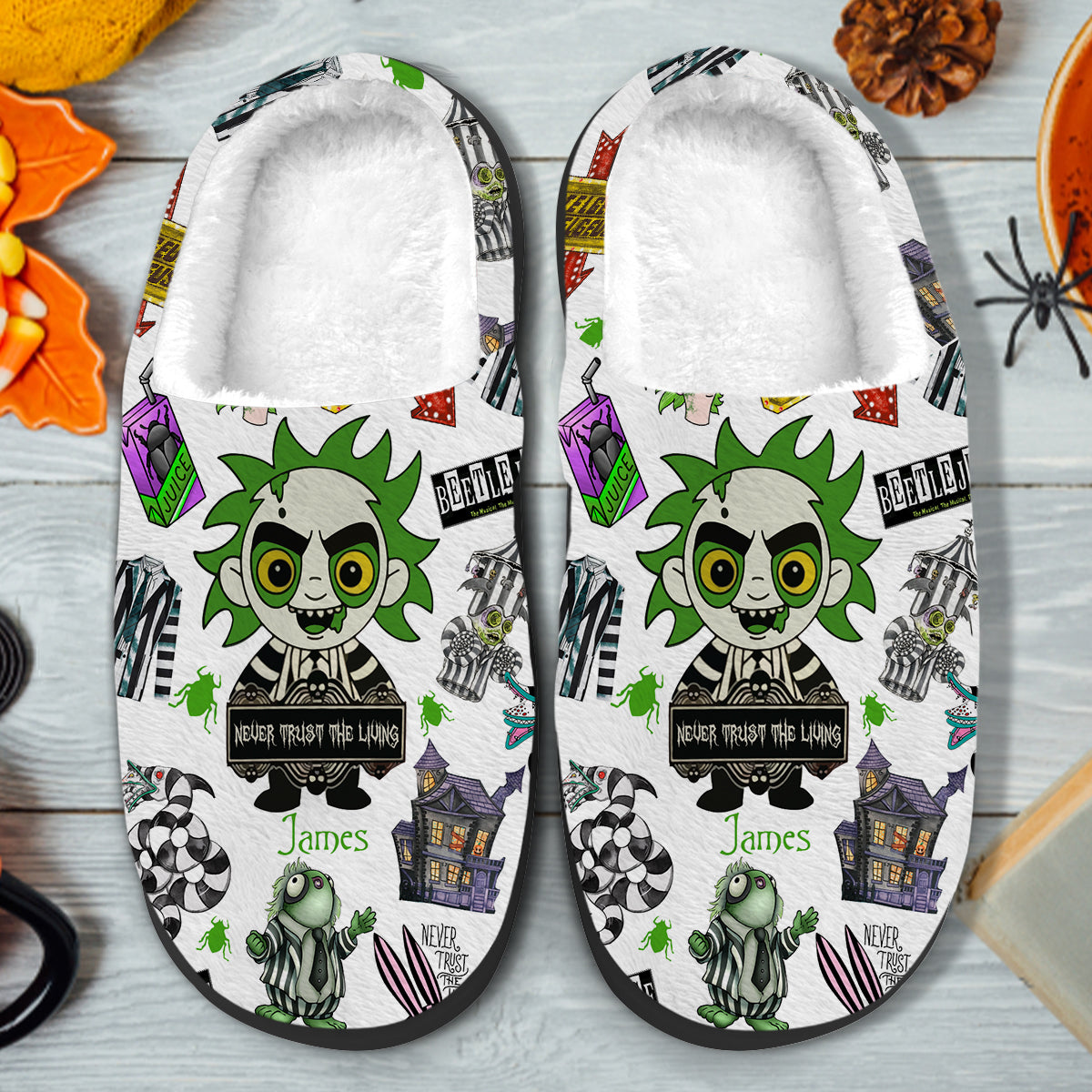 Never Trust The Living - Personalized Slippers