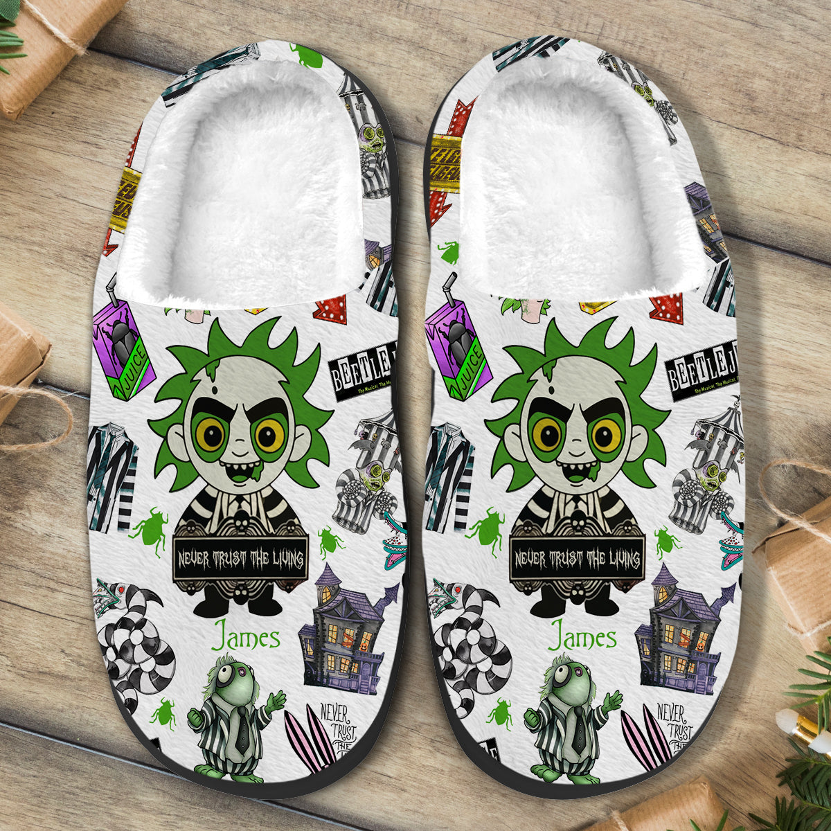 Never Trust The Living - Personalized Slippers