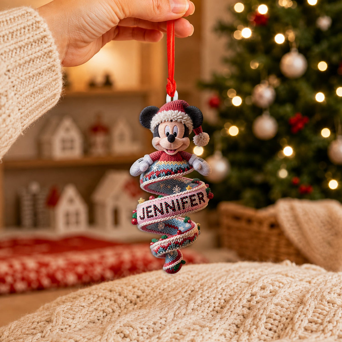 Magical Christmas - Personalized Mouse Plush Ornament