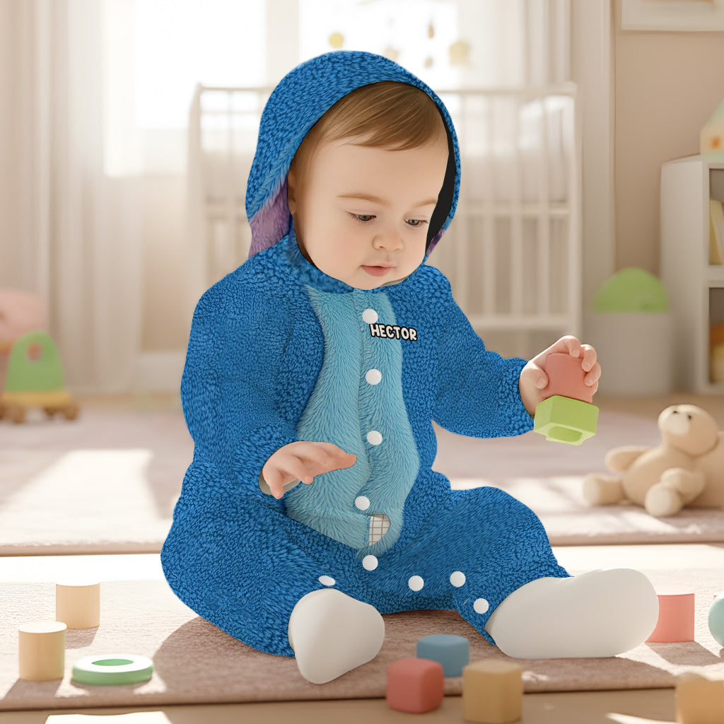 Cartoon Couple - Personalized Ohana Hooded Jumpsuit