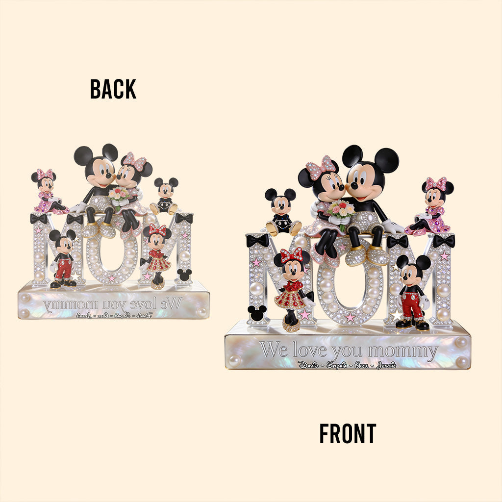 Cartoon Mouse Fans Gift, Mother Day Gift - Personalized Mouse Custom Shaped Acrylic Plaque