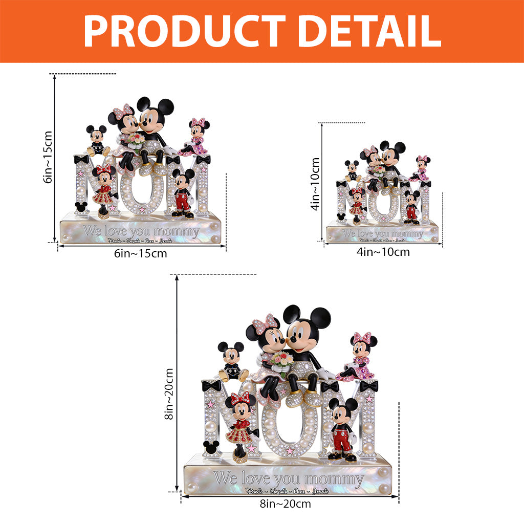 Cartoon Mouse Fans Gift, Mother Day Gift - Personalized Mouse Custom Shaped Acrylic Plaque