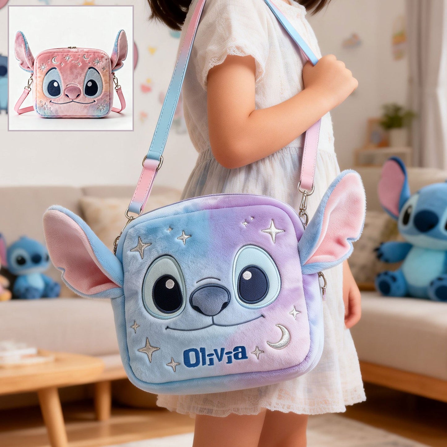 Cute Alien - Personalized Ohana Plush Crossbag