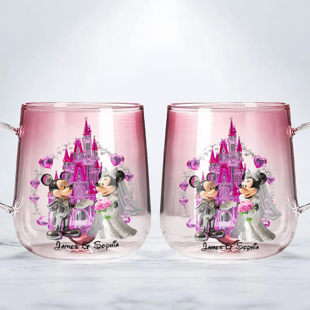 Happily Ever After - Personalized Mouse Gradient Glass Mug
