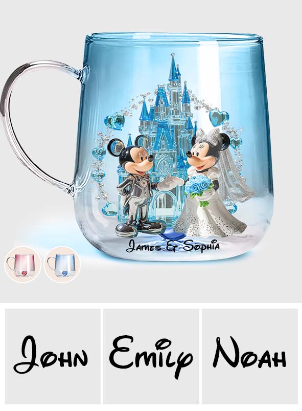 Happily Ever After - Personalized Mouse Gradient Glass Mug
