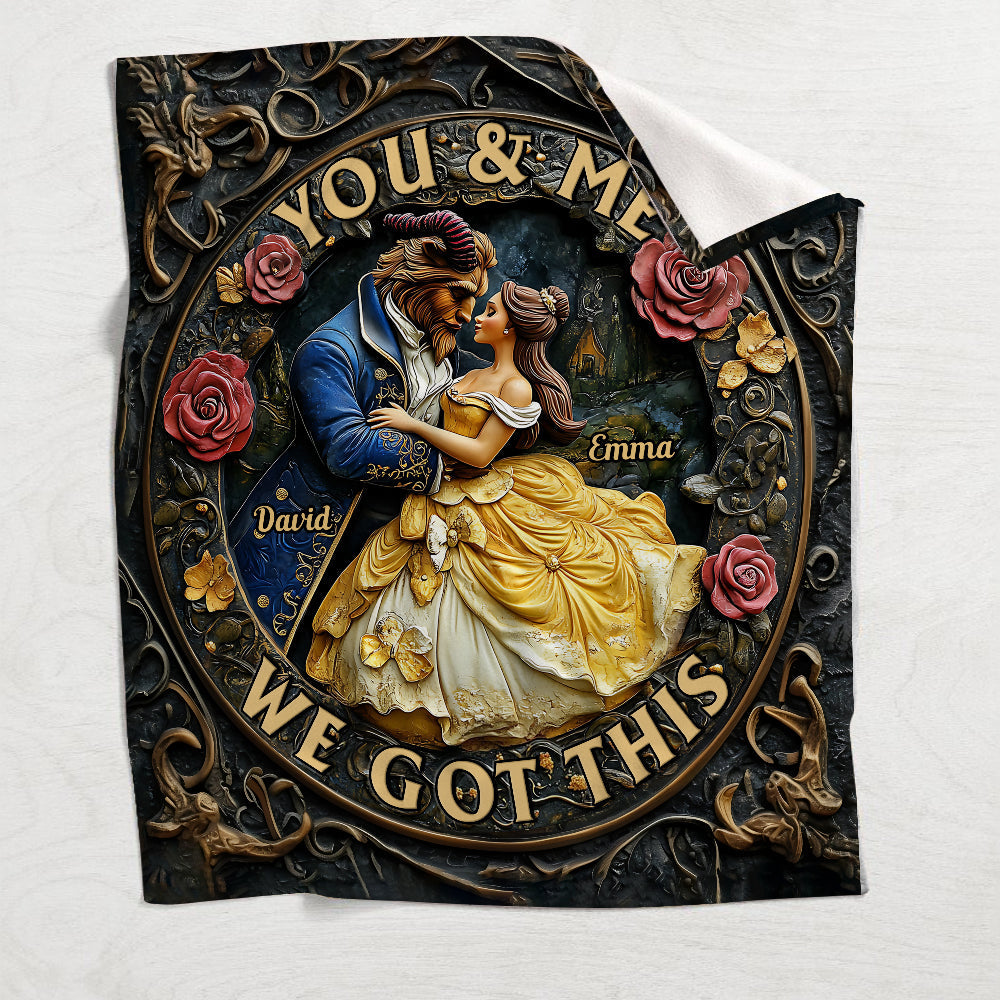 You & Me We Got This - Personalized Couple Blanket