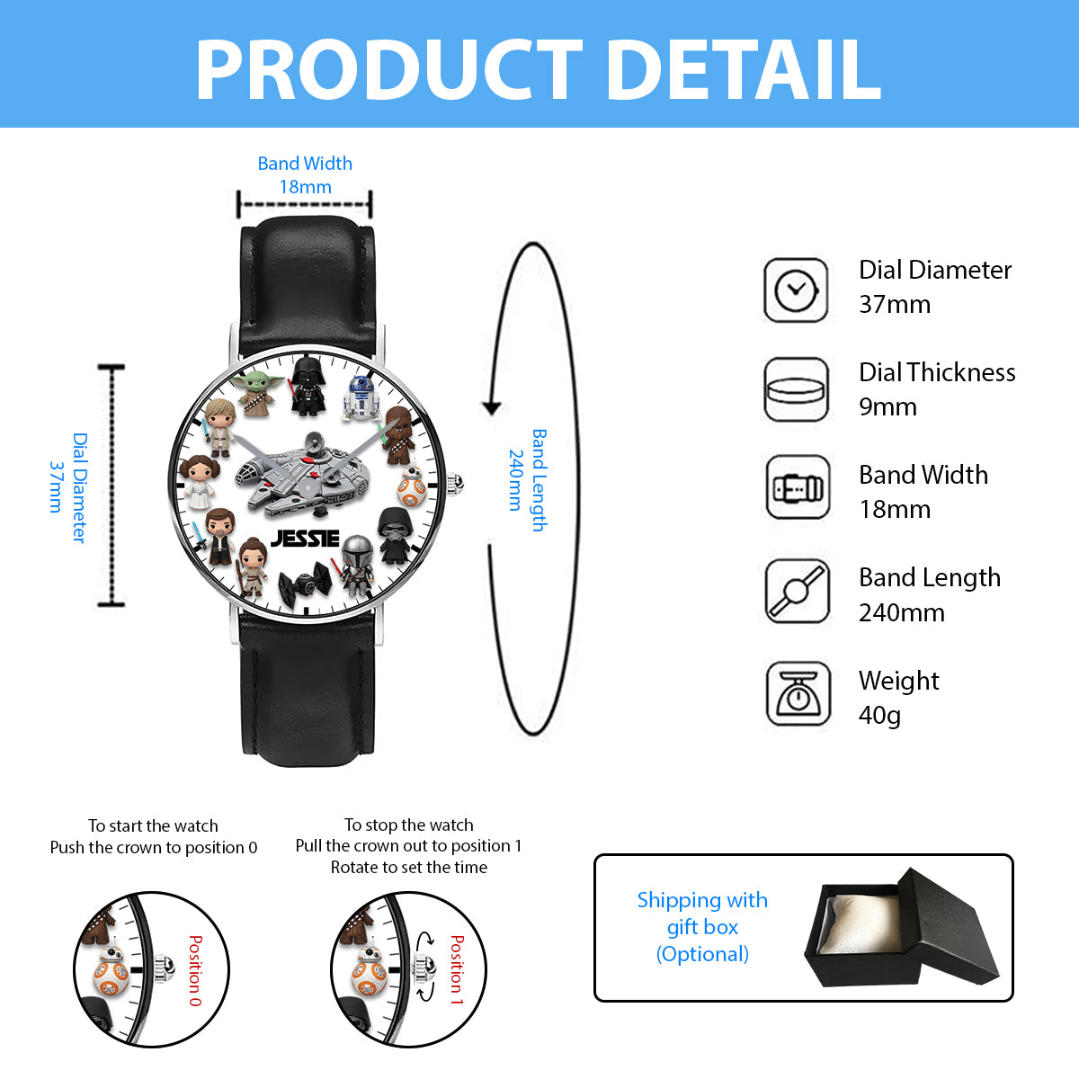Galactic Timekeeper - Personalized The Force Hand Watch