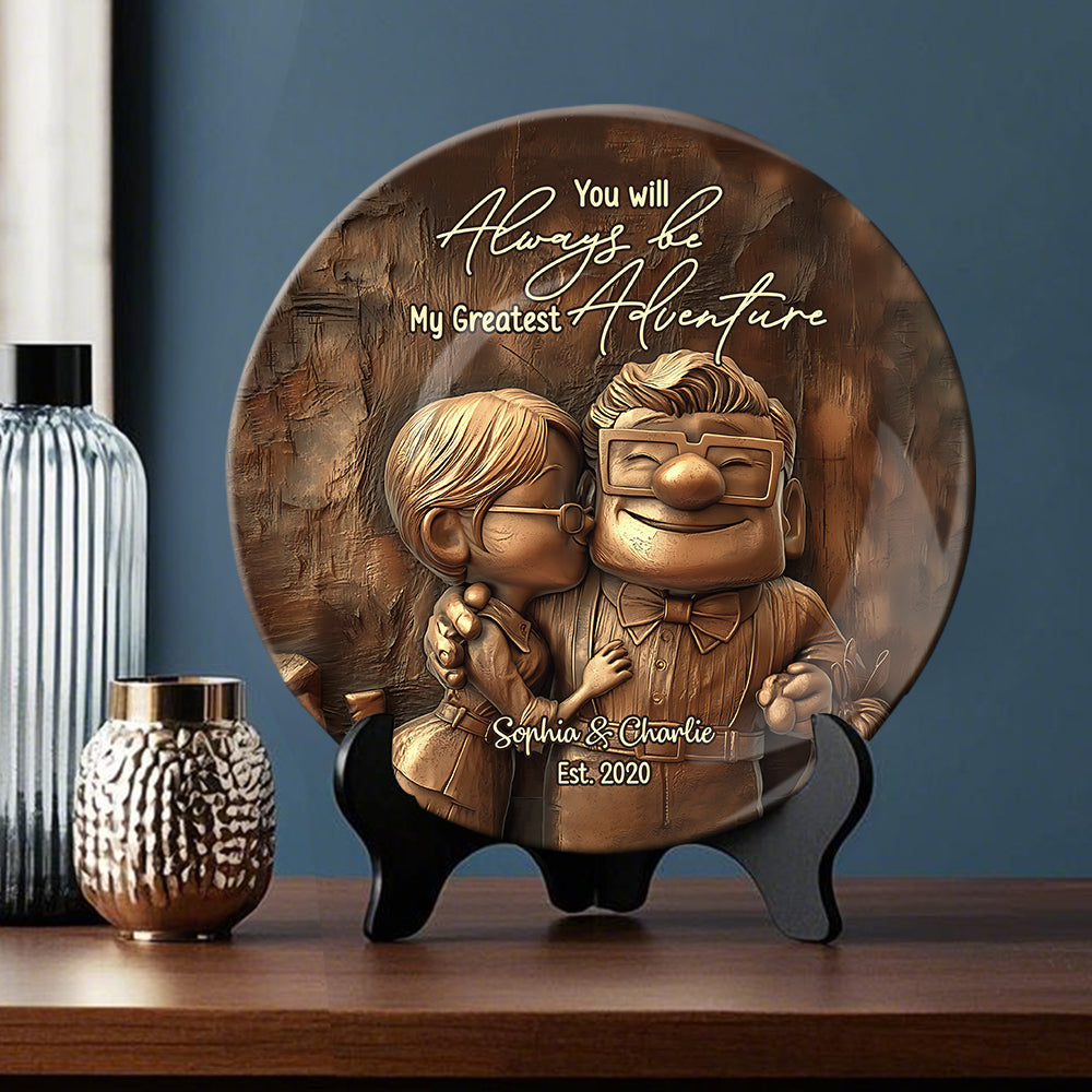 My Greatest Adventure - Personalized Mouse Ceramic Round Plate
