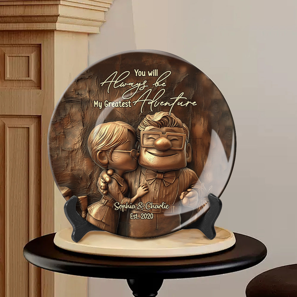 My Greatest Adventure - Personalized Mouse Ceramic Round Plate