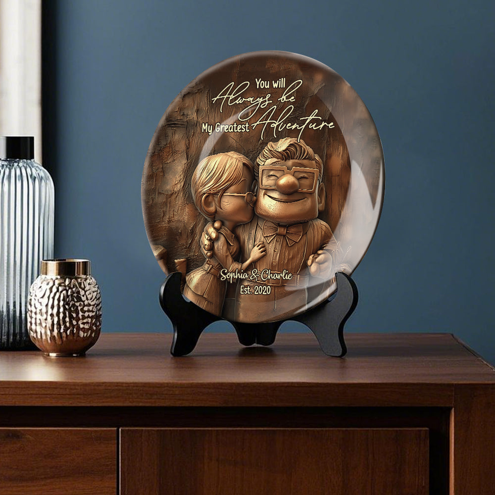 My Greatest Adventure - Personalized Mouse Ceramic Round Plate