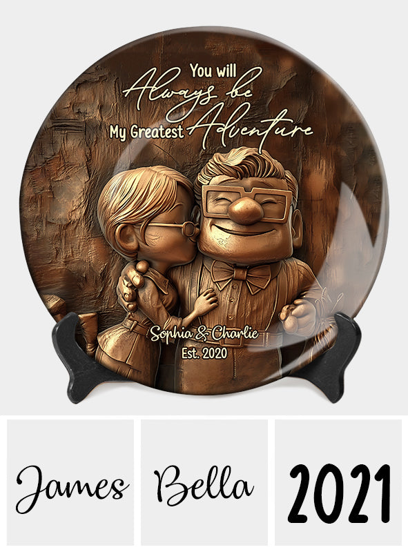 My Greatest Adventure - Personalized Mouse Ceramic Round Plate