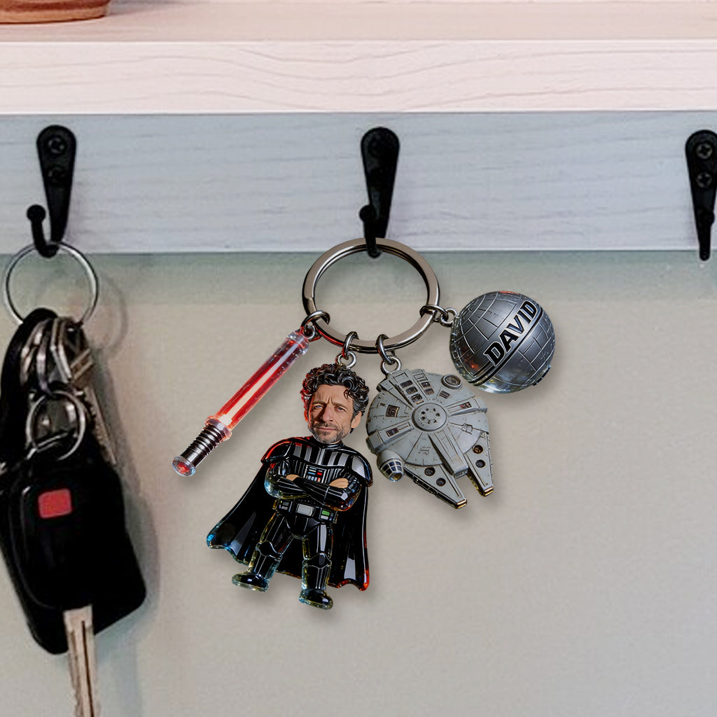 Custom Any Photo The Force - Personalized The Force Premium Keychain With Charms