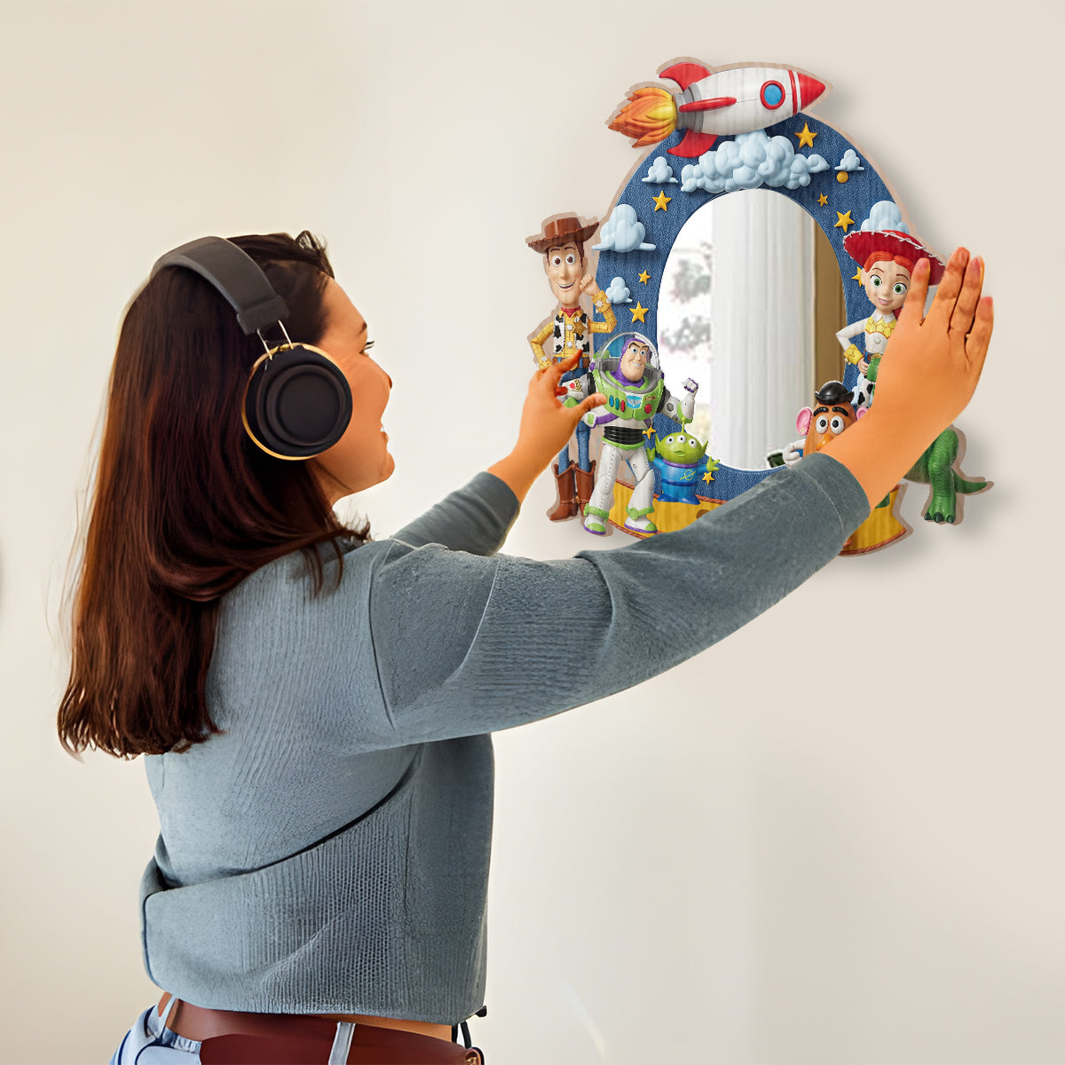 To Infinity And Beyond - Personalized Mouse Wall Hanging Mirror