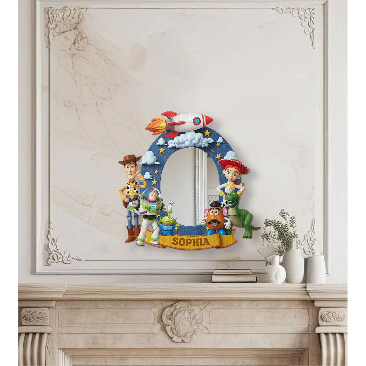 To Infinity And Beyond - Personalized Mouse Wall Hanging Mirror