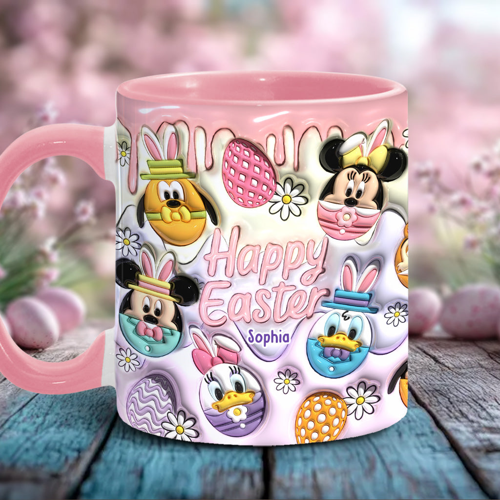 Happy Easter - Personalized Mouse Accent Mug